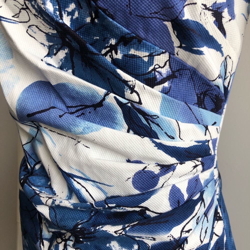 NWOT Blue Pencil Midi Dress Sahs Fifth Avenue - Picture 4 of 5